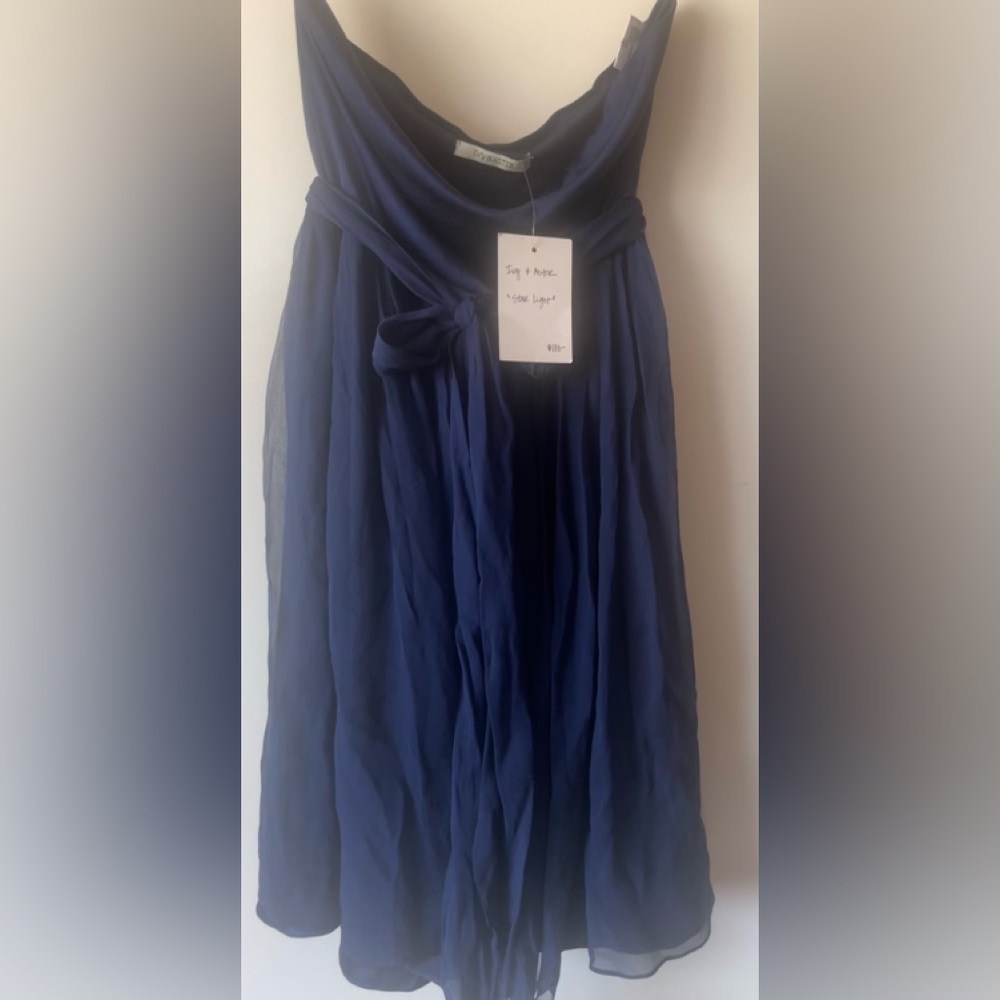IVY & ASTER “STAR LIGHT” BELLA BRIDESMAID STAPLESS LINED SILK DRESS SIZE 8 NWT